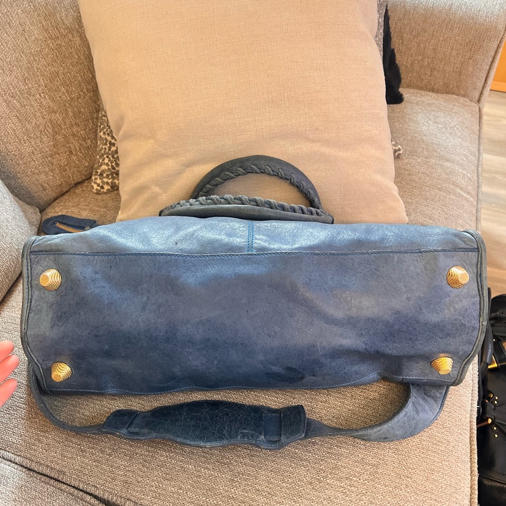 Balenciaga Vintage Le City Part Time Blue Leather Bag - Picture 6 of 15